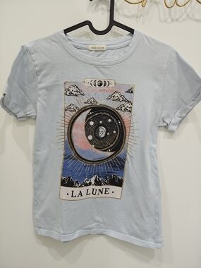Occasion Pale Blue La Lune Crewneck Tee